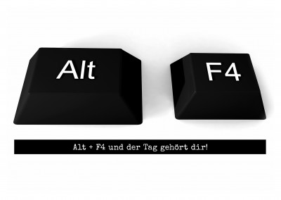 Key shortcut alt + F4 on keyboard