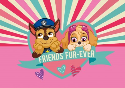 PAW Patrol  postcard Friends fur ever
