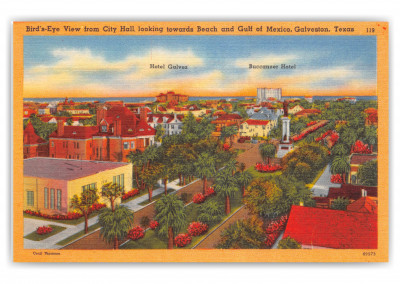 Galveston, Texas, City Hall view of town