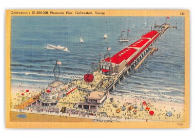 Galveston Texas Pleasure Pier Birds Eye View