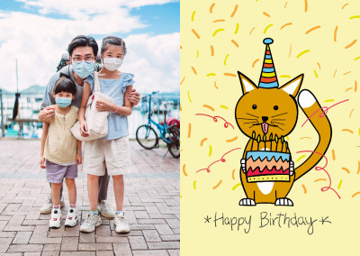 Happy Birthday Katze Illustration