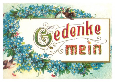 vintage postcard Gedenke mein