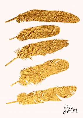Kubistika guess what, more golden feathers
