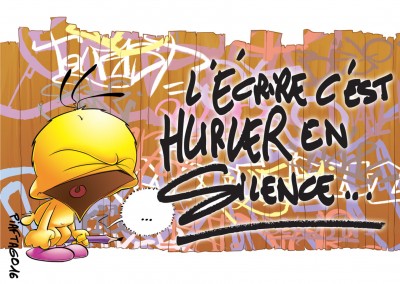 Le Piaf offerte Graffiti tag Silcence