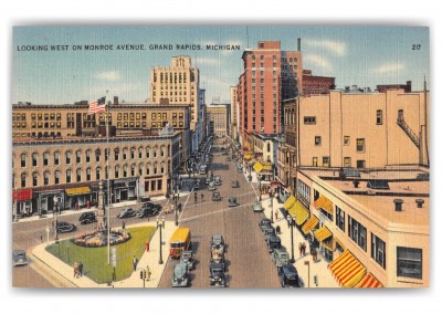 Grand Rapids Michigan Monroe Avenue Looking West