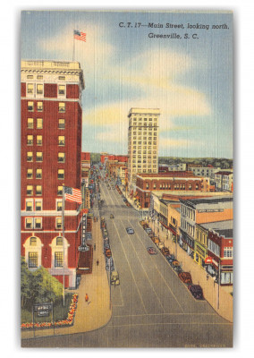 Greenville, South Carolina, Main Street looking north