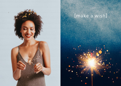 Sparkler make a wish birthday quote