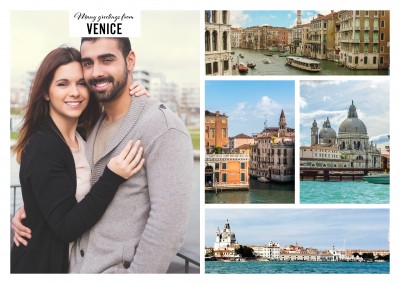 Top- sights of Venice: Rialto bridge, San Giorgio Maggiore church, gondolas, Basilica di Santa Maria della Salute