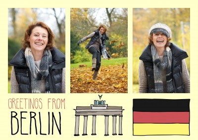 template with illustrations from Berlin