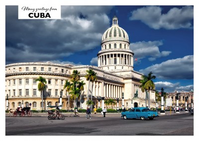 Postcard from Cuba with photo of the capitol in Havana
