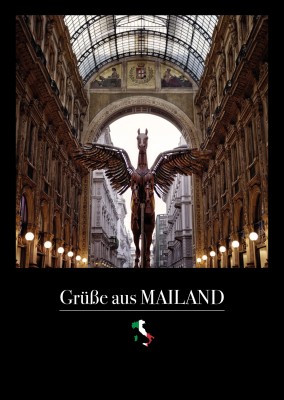 Foto Mailand Galleria Vittorio Emanuele II Pegasus Statue