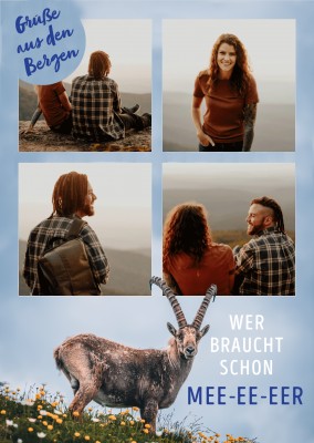 Postkarte Grüße aus den Bergen