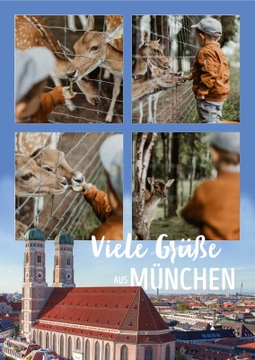 Postkarte Viele Grüße aus München