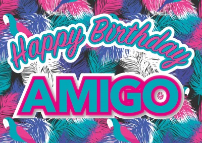 happy birthday amigo grusskarte design