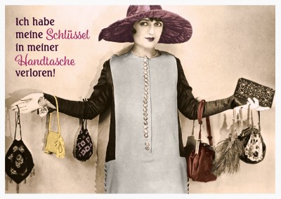 Foto vintage Frau Handtaschen