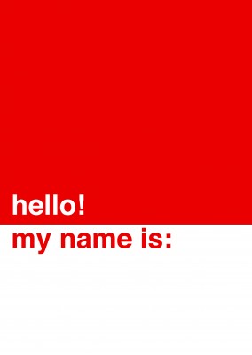 Hallo, mijn naam is...