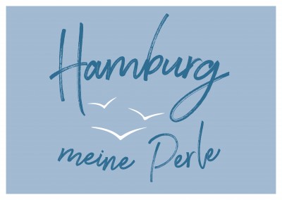 Postkarte Spruch Hamburg meine Perle