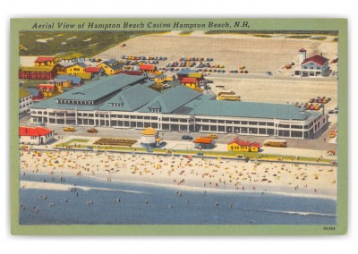 Hampton Beach, new hampshire, aerial view of Casino