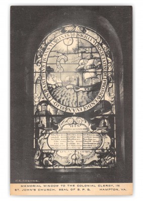 Hampton, Virginia, Memorial Window to Colonial Clergy, St. Johns Church