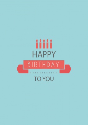 GeburtstagsgrÃ¼ÃŸe Happy Birthday to you mit Kerzen und Ribbon