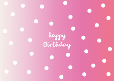 Happy Birthday Tupfen rosa