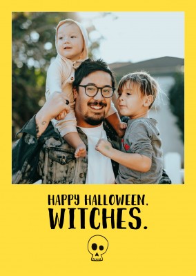 quote card Happy Halloween witches