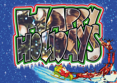 Large Letter Postcard Site Happy Holidays