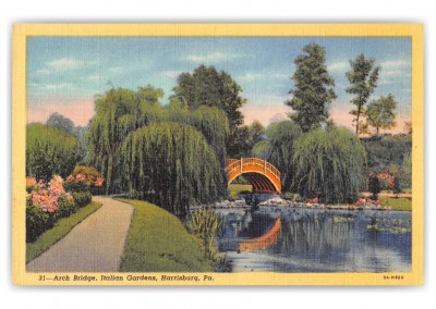 Harrisburg, Pennsylvania, Arch Bridge, Italian Gardens