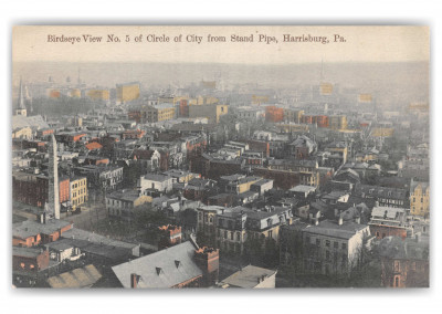 Harrisburg, Pennsylvania, birds eye view from Stand Pipe