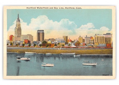 Hartford, Connecticut, waterfront and skyline