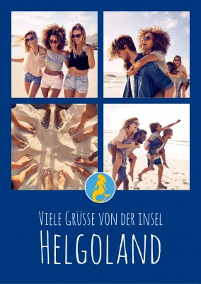 Meridian Design Postkarte Viele Grüsse von der Insel Helgoland
