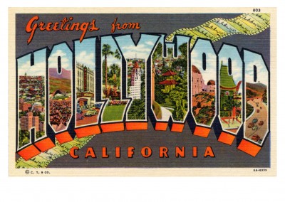 Curt Teich Postcard Archives Collection greetings from Hollywod California