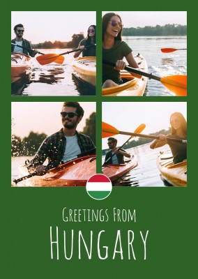 Postkarte Greetings from Hungary