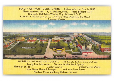 Indianapolis, Indiana Beauty Rest Park Tourist Cabins