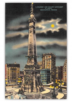 Indianapolis, Indiana, Soldiers' and Sailors' Monument at night