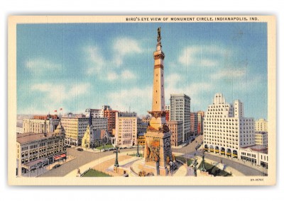 Indianapolis, Maryland, birds-eye of Monument Circle