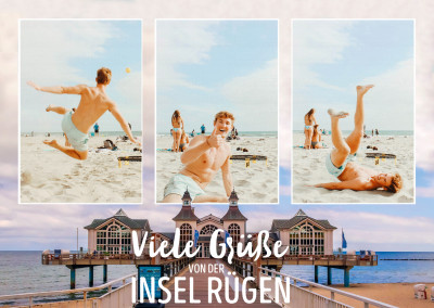 Postkarte Viele Grüße von Insel Rügen