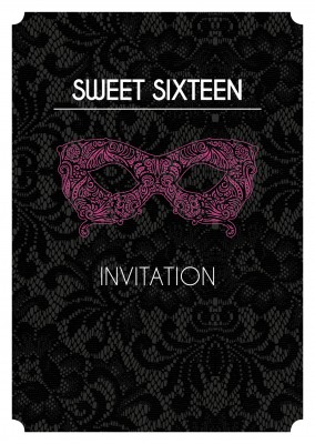 Sweet sixteen party black lace