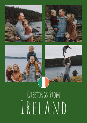 Postkarte Greetings from Ireland