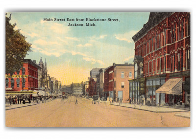 Jackson, Michigan, Main Street from Blackstone