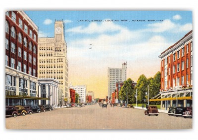 Jackson, Mississippi, Cpaitol Street looking West