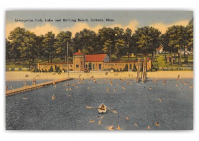 Jackson, Mississippi, Livingston Park Lake and Bathing Beach