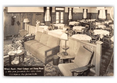 Jacksonville, Florida, dining room of White's Ranch, Hotel Cottages and Restaurant