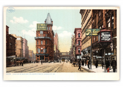 Kansas City, Missouri, junction of Main and Delaware Streets