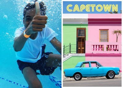 Foto Kapstadt retro Auto auf Straße