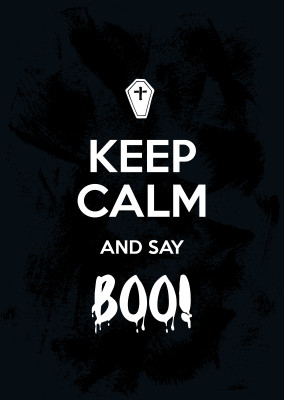 biglietto di auguri Keep calm and say BOO