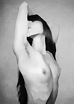 Kubistika nude woman in black and white