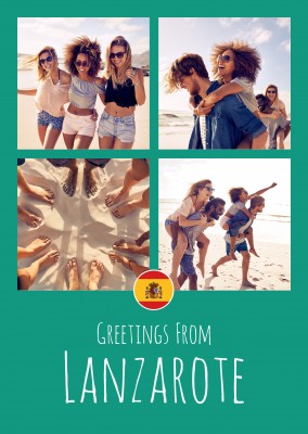 Meridian Design Postkarte Greetings from Lanzarote