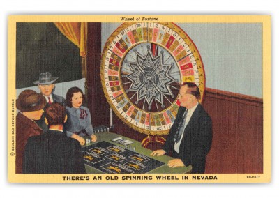 Las Vegas Nevada Casino Interior Old Spinning Wheel 
