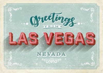 Vintage Postkarte Las Vegas